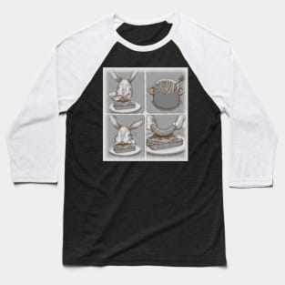 rabbit having sausage for dinner Baseball T-Shirt